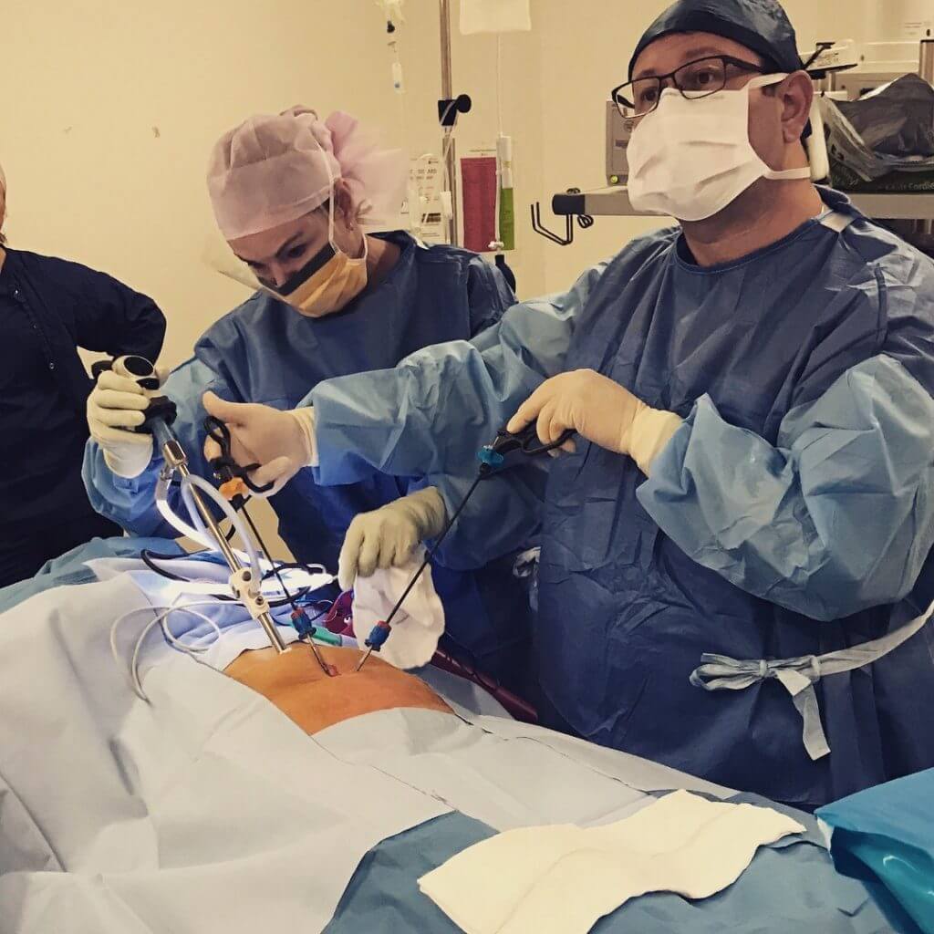 mini-laparoscopic hernia operation